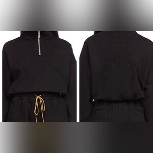 Rhude Skyline Cropped 1/4 Zip Logo Terry Pullover